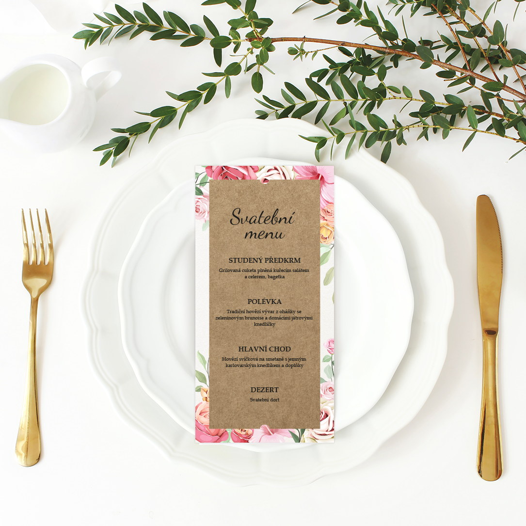 Svatební menu - Craft floral 2